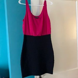 Express size small pink and black dress